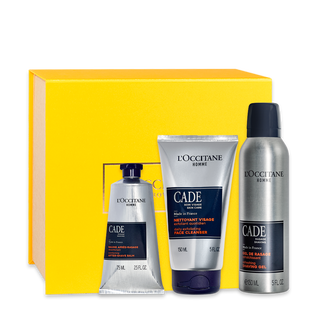 Presente Essencial Cade: Esfoliante, Gel de Barbear e Bálsamo